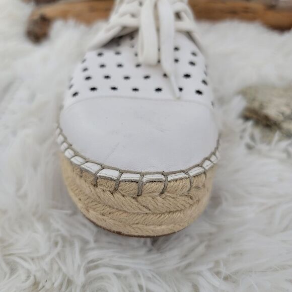 Nine west gigantic white espadrille sneakers - Picture 8 of 9
